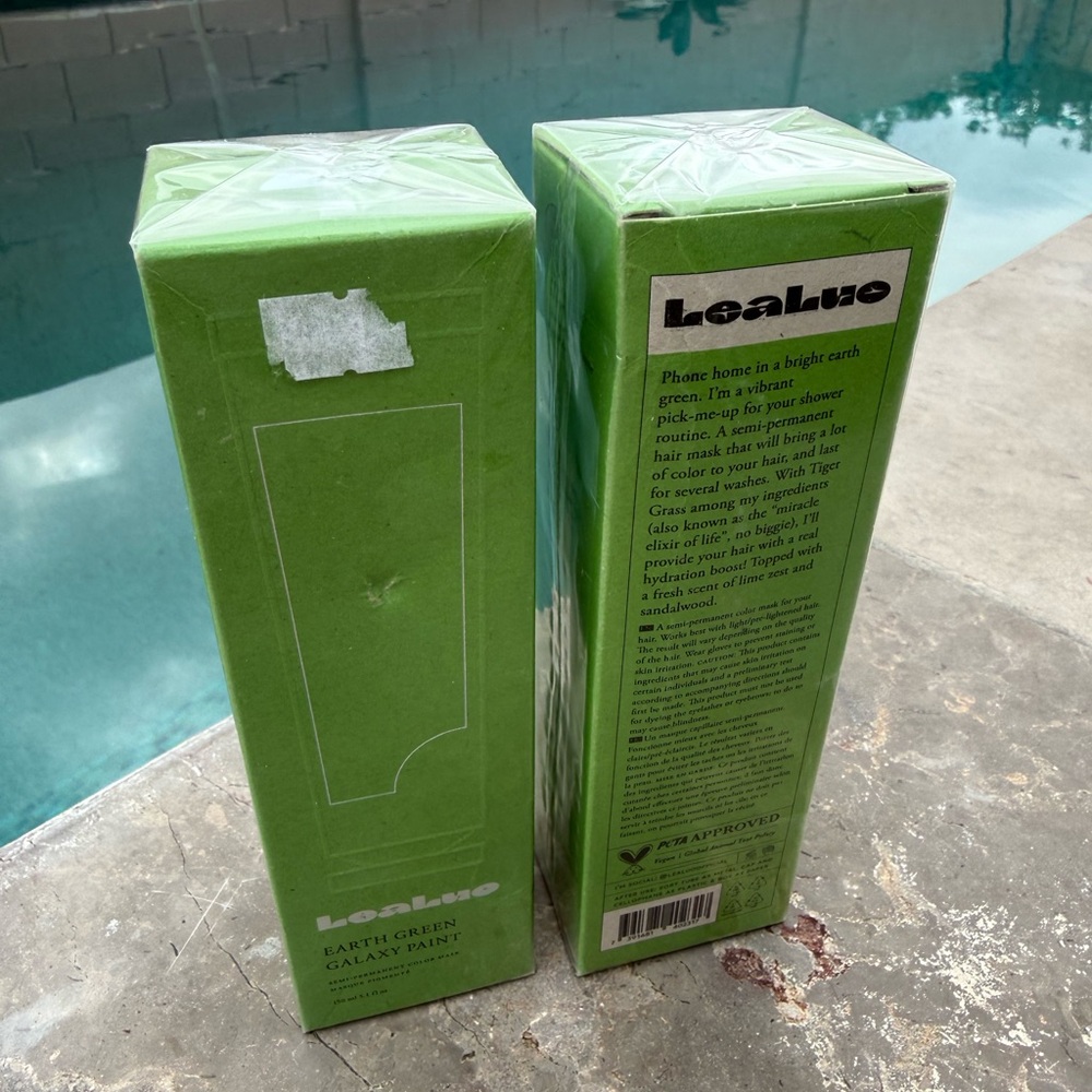 NEW 2x LeaLuo Earth Green Galaxy Hair Paint (2 new unopened boxes included)